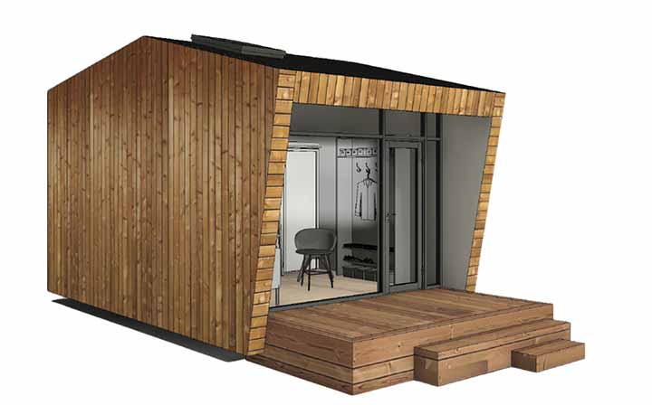 Aussensauna aus Holz - Glamping Sauna