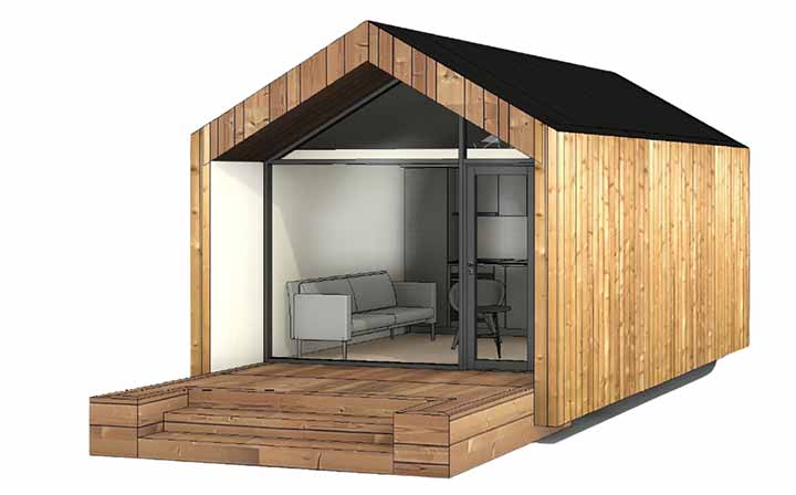 Aussensauna aus Holz - Haven mini-Sauna